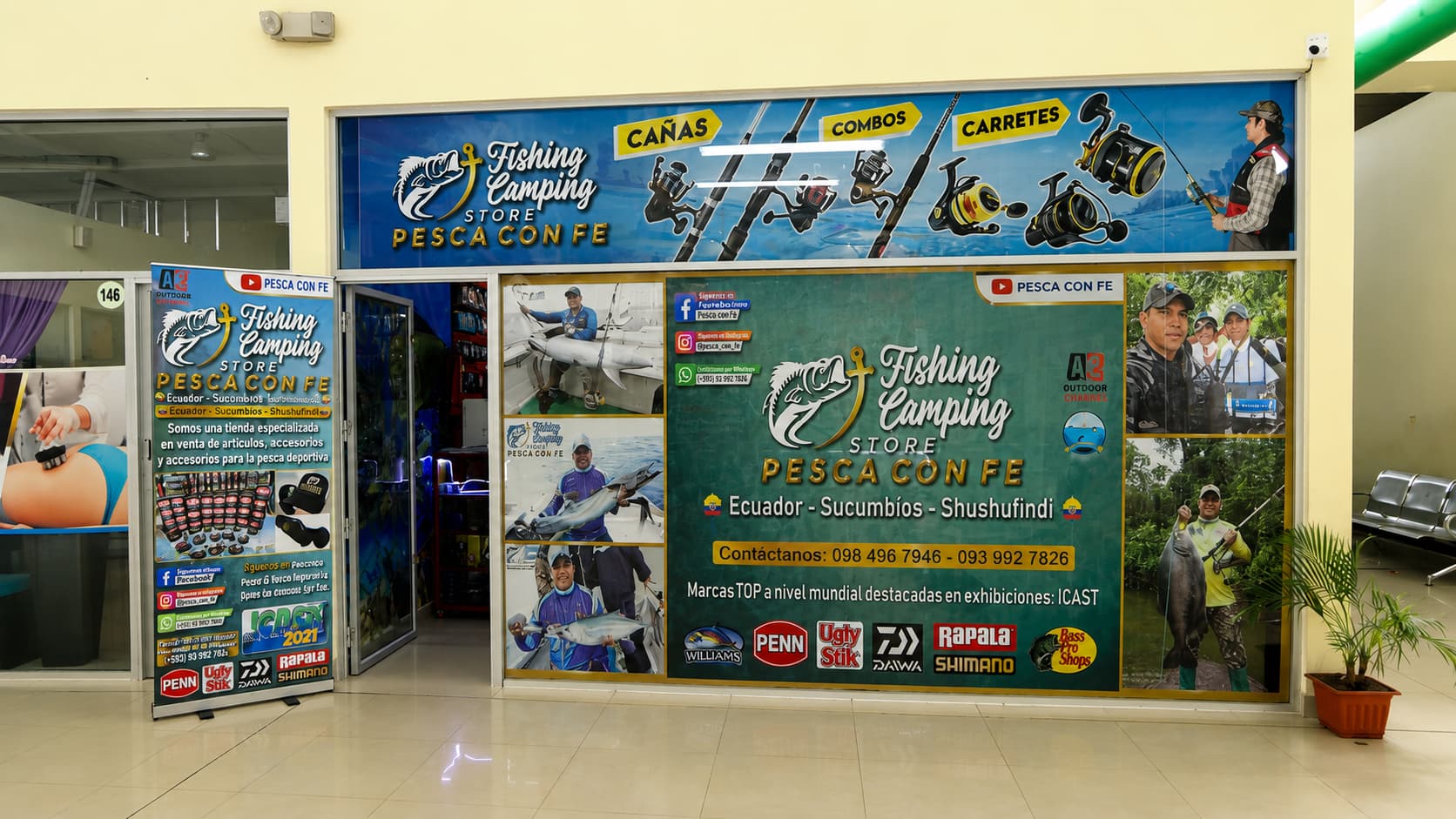 Local físico de Pesca Con Fe en el Mega Mercado Municipal de Shushufindi
